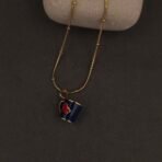 Stainless Steel Coffee Mug Pendant Necklace - Heart Motif, Anti-Tarnish