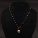 Stainless Steel Bunny Face Pendant Necklace - CZ Pavé, Anti-Tarnish