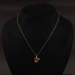 Stainless Steel Bunny Head Pendant Necklace - Cat-eye & Pink Stones, Anti-Tarnish