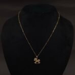 Stainless Steel Rocking Horse Pendant Necklace - CZ Accent, Anti-Tarnish