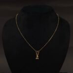 Stainless Steel Bunny Head Bow Pendant Necklace - Anti-Tarnish