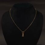 Stainless Steel Bunny Head Bow Pendant Necklace - Anti-Tarnish