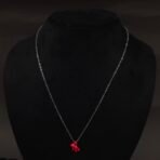 Stainless Steel Red Bunny Pendant Anti-Tarnish Necklace