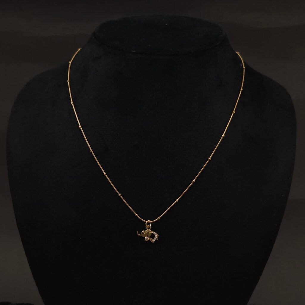 Stainless Steel Elephant Pendant Anti-Tarnish Necklace