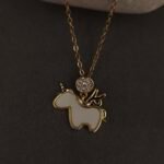 Stainless Steel Unicorn Pendant Necklace - Anti-Tarnish