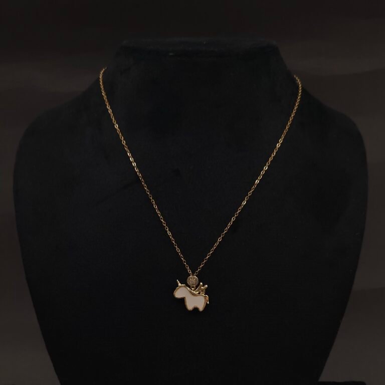 Stainless Steel Unicorn Pendant Necklace - Anti-Tarnish