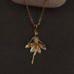Stainless Steel Ballerina Girl Pendant Necklace - Anti-Tarnish