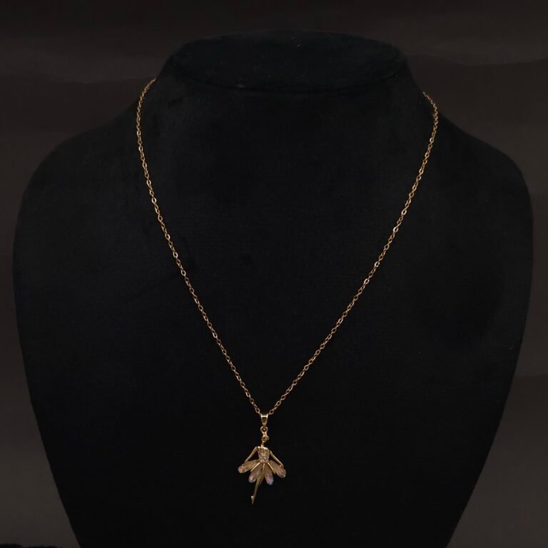 Stainless Steel Ballerina Girl Pendant Necklace - Anti-Tarnish