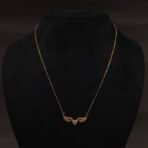 Stainless Steel Winged Heart Crystal Necklace - Anti-Tarnish