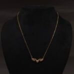 Stainless Steel Winged Heart Crystal Necklace - Anti-Tarnish
