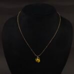 Stainless Steel Green Cup with Heart Pendant Necklace - Anti-Tarnish