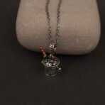 Stainless Steel Champagne Bucket Pendant Necklace - Anti-Tarnish