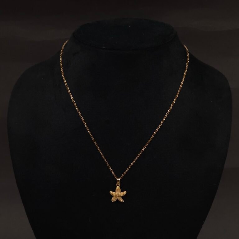 Stainless Steel Starfish Pendant Necklace - Anti-Tarnish