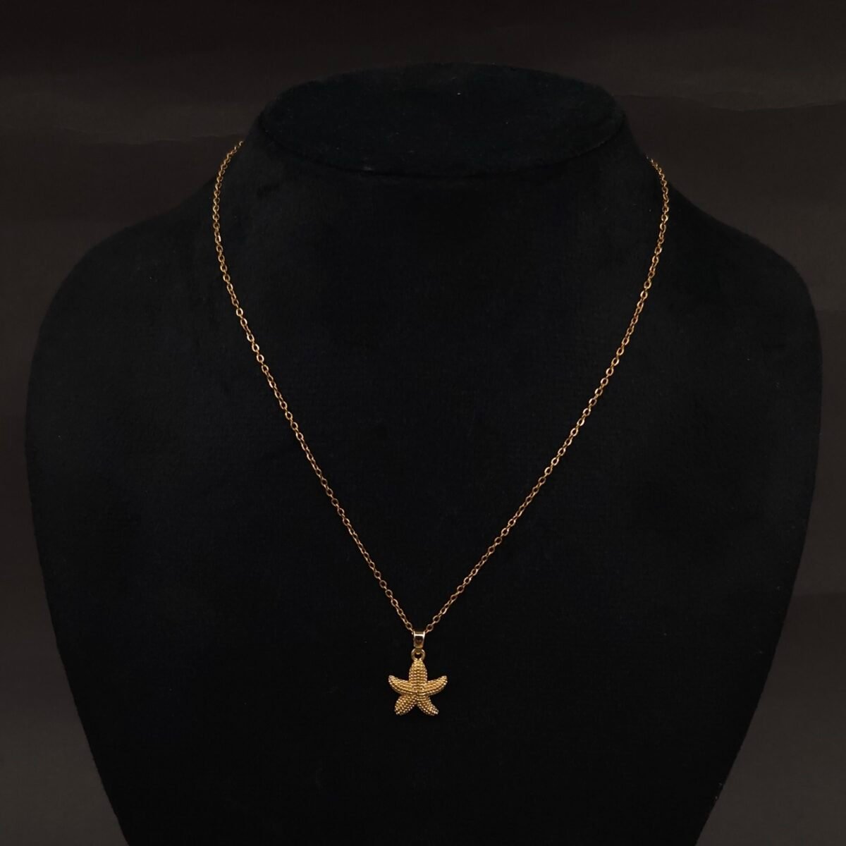 Stainless Steel Starfish Pendant Necklace - Anti-Tarnish