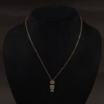 Stainless Steel Crystal Fishbone Pendant Necklace - Anti-Tarnish