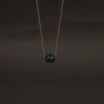 Stainless Steel Minimalist Green Stone Bead Necklace - Anti-Tarnish