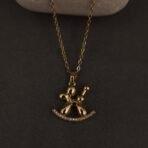 Stainless Steel Rocking Balloon Dog Pendant Necklace - Anti-Tarnish