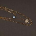 Stainless Steel Layered Tree of Life & Evil Eye Necklace - Anti-Tarnish
