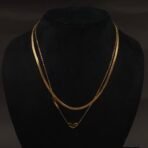 Stainless Steel Layered Heart & Love Necklace - Anti-Tarnish