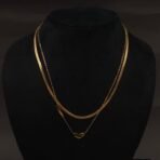 Stainless Steel Layered Heart & Love Necklace - Anti-Tarnish