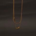 Stainless Steel Layered Heart & Love Necklace - Anti-Tarnish