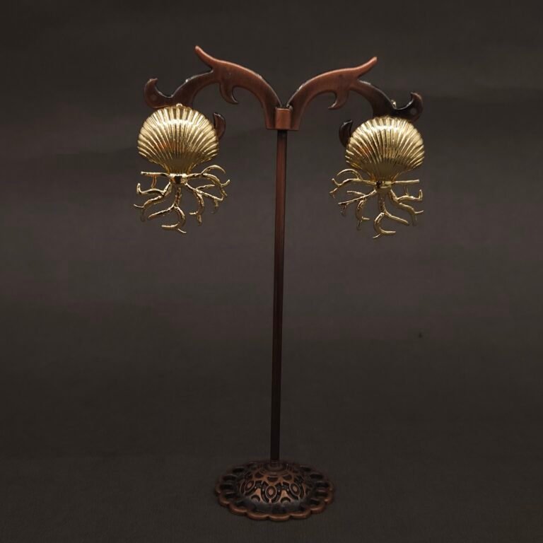 Stainless Steel Shell Coral Statement Earrings - Anti-Tarnish