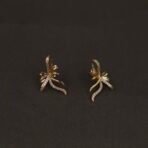 Stainless Steel Crystal Bow Stud Earrings - Anti-Tarnish
