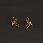 Stainless Steel Crystal Bow Stud Earrings - Anti-Tarnish