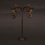 Stainless Steel Double C Motif Hoop Earrings - Anti-Tarnish