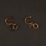 Stainless Steel Double C Motif Hoop Earrings - Anti-Tarnish