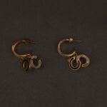 Stainless Steel Double C Motif Hoop Earrings - Anti-Tarnish