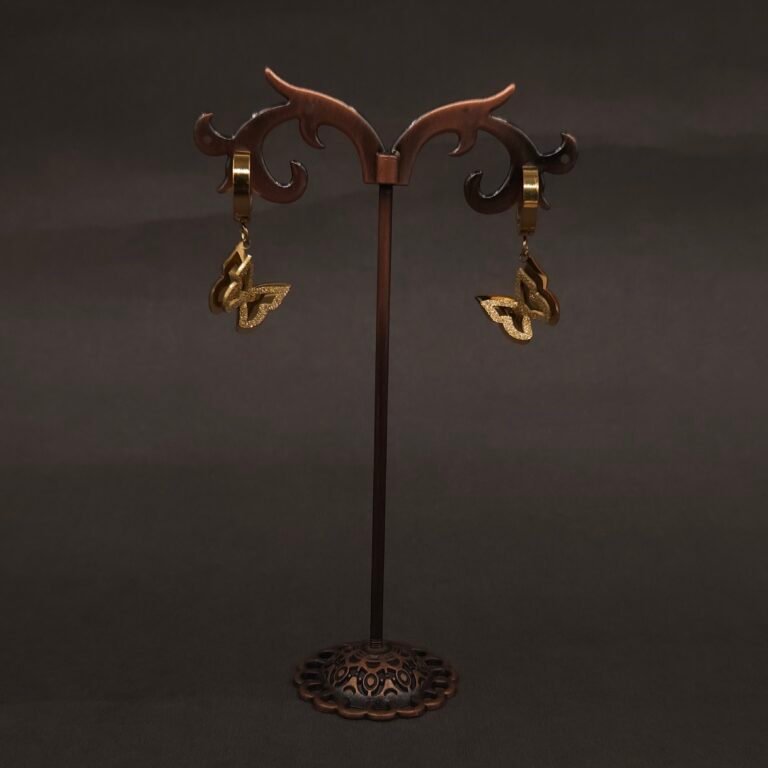 Stainless Steel Double Butterfly Hoop Earrings - Anti-Tarnish