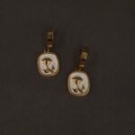 Stainless Steel Cameo Rose Hoop Earrings - Anti-Tarnish