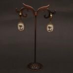 Stainless Steel Cameo Rose Hoop Earrings - Anti-Tarnish