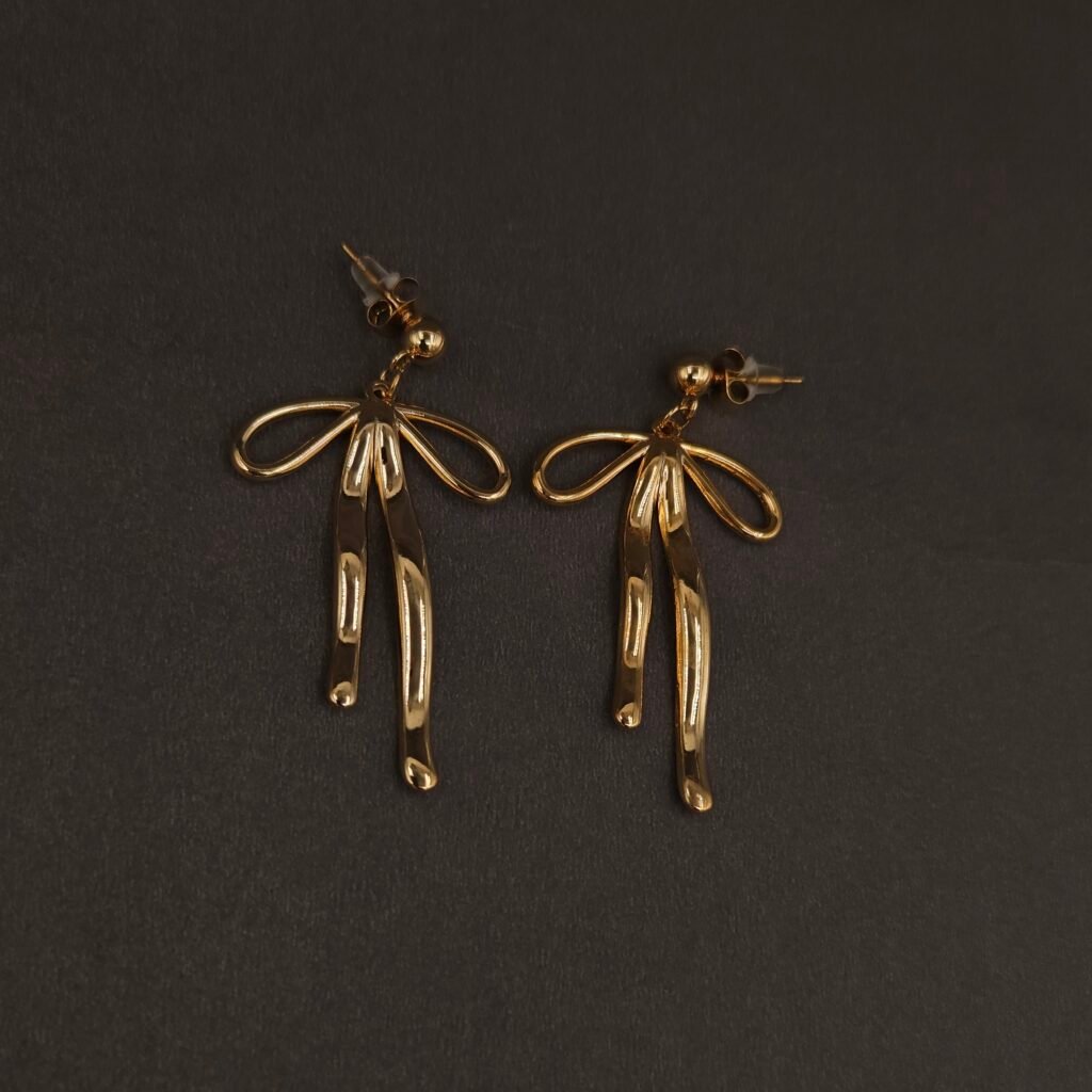 Stainless Steel Butterfly Drop Earrings - Anti-Tarnish