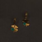 Stainless Steel Clover Hoop Earrings - Anti-Tarnish