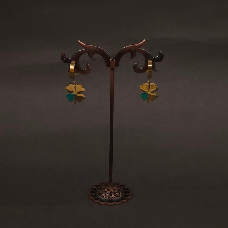 Stainless Steel Clover Hoop Earrings - Anti-Tarnish