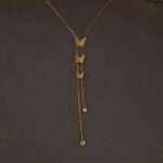 Stainless Steel Butterfly Lariat Necklace - Anti-Tarnish