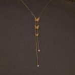 Stainless Steel Butterfly Lariat Necklace - Anti-Tarnish