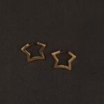 Stainless Steel Star Hoop Earrings - Anti-Tarnish