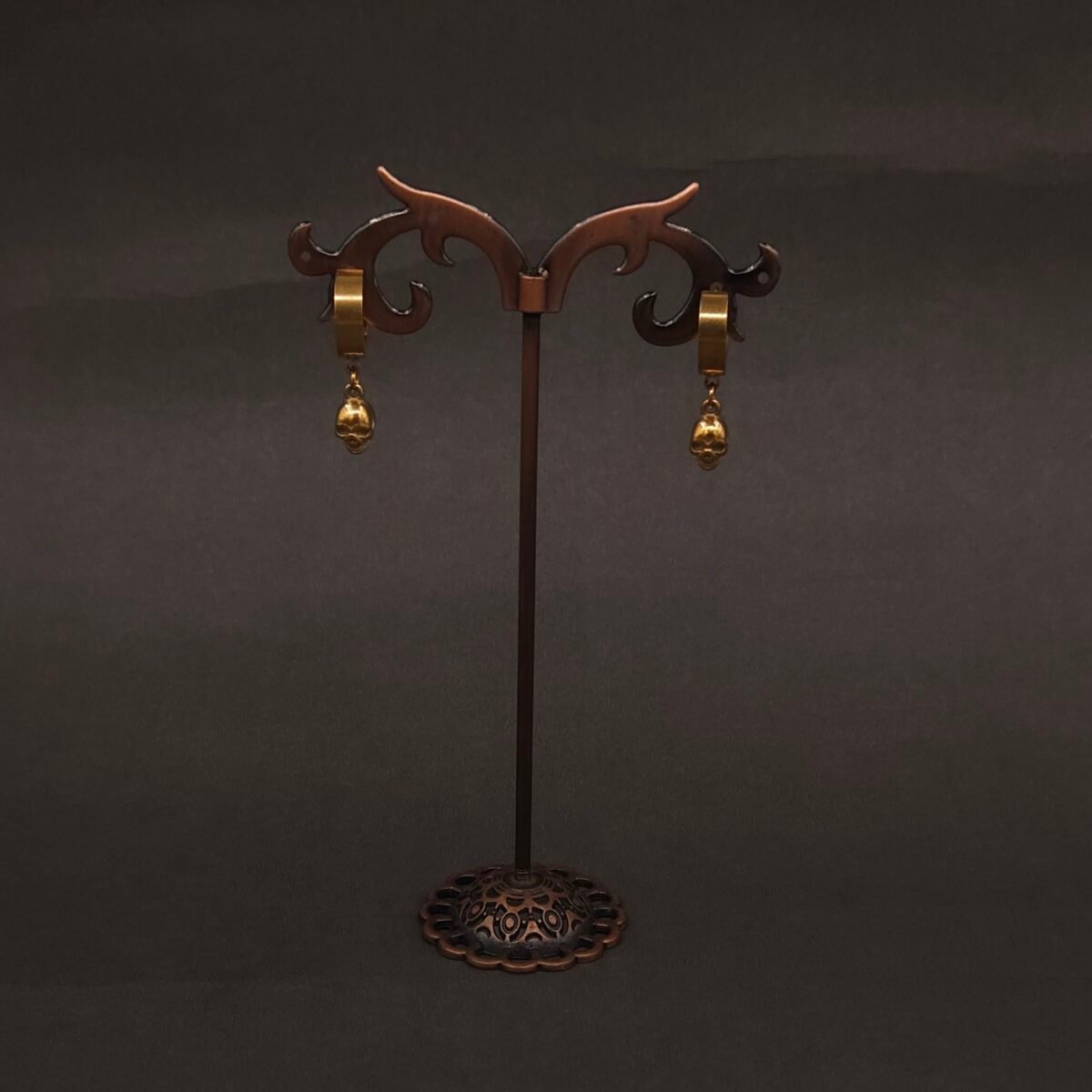 Stainless Steel Skull Hoop Earrings - Anti-Tarnish