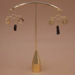 Handmade Brass Geometric Natural Raw Stone Earrings - Anti-Tarnish