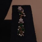 Handmade Brass Green Leaf Motif Necklace Set - Anti-Tarnish