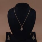 Handmade Brass Wire-Wrapped Natural Crystal Pendant Set | Anti-Tarnish