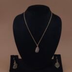 Handmade Brass Wire-Wrapped Natural Crystal Pendant Set | Anti-Tarnish
