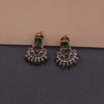 temple jewelry necklace set with green beads