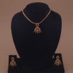 khianaa temple necklace set with lakshmi pendant and earrings