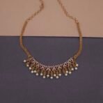khianaa ruby green temple choker necklace with pearl drops