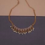 khianaa ruby green temple choker necklace with pearl drops