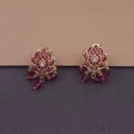 traditional lotus temple jewelry necklace set